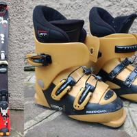 scarponi sci bambino Rossignol + sci 104cm