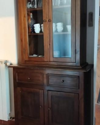 Mobile legno con vetrina 