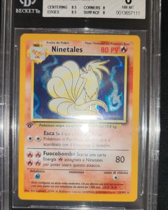 carta pokemon ninetales set base 1ed 