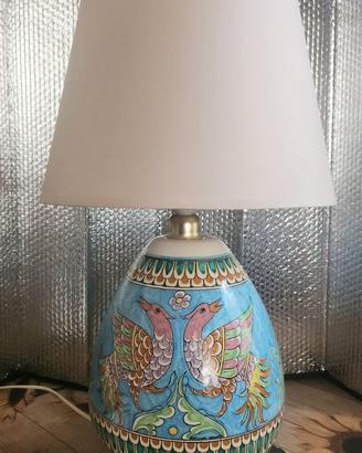 Lampada da tavolo in ceramica dipinta a mano Cecco