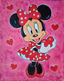 dipinto acrilico su tela Minnie