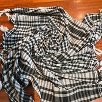 Sciarpa kefiah bianca e nera