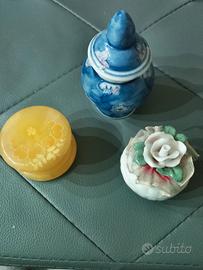 Tris cofanetti decorativi