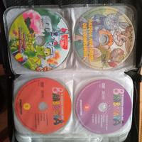 LOTTO 19 DVD CARTONI ANIMATI CON PORTA DVD