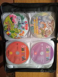 LOTTO 19 DVD CARTONI ANIMATI CON PORTA DVD