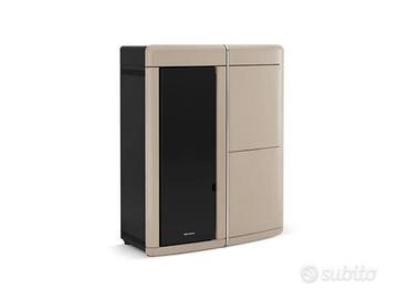 Termostufa a pellet ermetica ventilata slim EVELYN