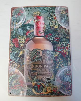 targa in metallo rum Don Papa