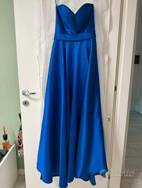 Abito da cerimonia in mikado blu