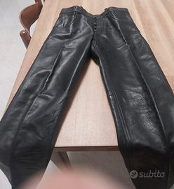 Pantaloni Vera Pelle Uomo Real Leather Taglia 34