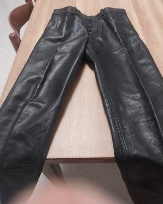 Pantaloni Vera Pelle Uomo Real Leather Taglia 34