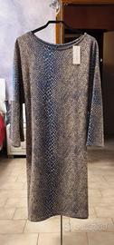 Abito curvy pitonato Viviana Delrio Nuovo con cart