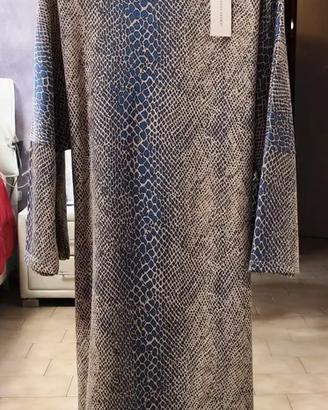 Abito curvy pitonato Viviana Delrio Nuovo con cart