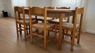 Tavolo in legno + 6 sedie