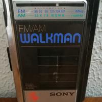 Walkman AM FM a Cassette Sony WM-F31 + Cuffie Sony