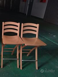 sgabelli in legno, alti, pieghevoli
