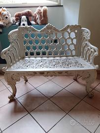 Sedile ghisa antico stile liberty 