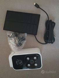 Telecamera 2K Wifi da esterno con pannello solare