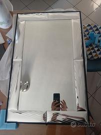specchio cornice argento 
