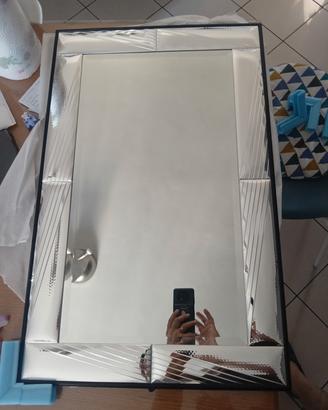 specchio cornice argento 