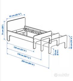 Letto allungabile slakt
