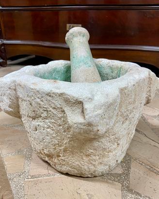 Mortaio in Pietra Naturale con Pestello - antico