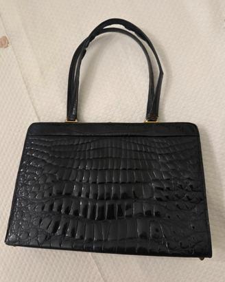 Borsa vintage in coccodrillo
