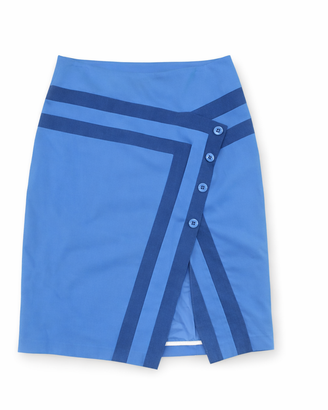 Gonna elegante sartoriale colore blu