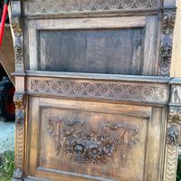 Letto matrimoniale in legno fine 800