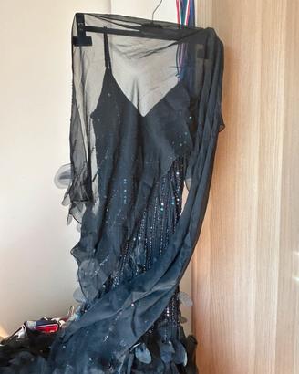 Abito gran sera vintage carlo pignatelli 100% seta