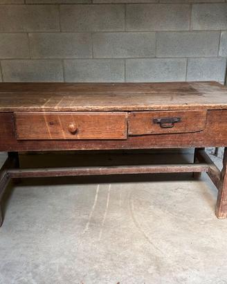 Tavolo da lavoro rustico vintage in legno