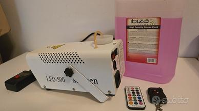 Macchina del Fumo LED con Telecomando + Liquido 5L