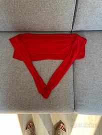 Coprispalle bolero rosso maniche lunghe