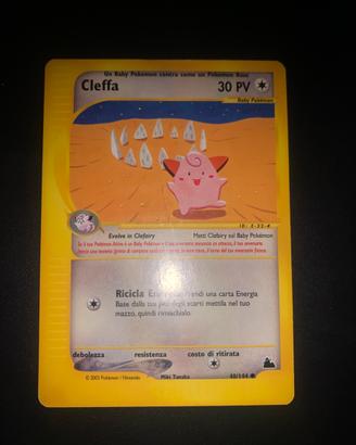 Carta Pokemon Cleffa Skyridge ITA Italiano 48/144