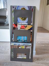 Portariviste in metallo da parete Ikea vintage.