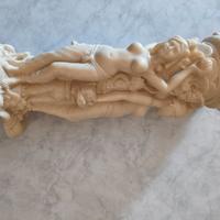 Vaso indiano in resina bianca vintage