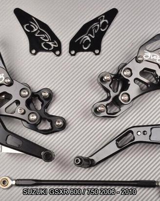 Pedane arretrate SUZUKI GSXR 600 / 750 2006 - 2010