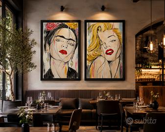 Quadro Frida & Marilyn Monroe