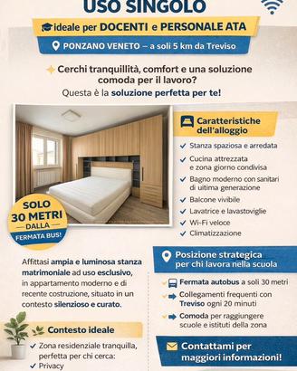 Locasi camera matrimoniale uso singolo ata e doc
