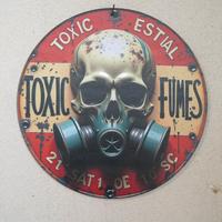 TARGA DECORATIVA IN METALLO TOXIC ESTIAL