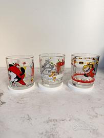 Nutella Ferrero 3 bicchieri Warner - Disney