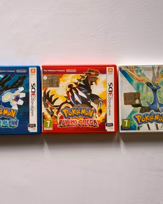 Pokémon Zaffiro + Pokémon Rubino + Pokémon X (3DS)