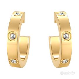 gioielli orecchini oro placcato 18K