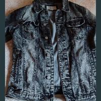 Giubbotto giacca jeans scura uomo m