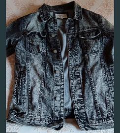 Giubbotto giacca jeans scura uomo m