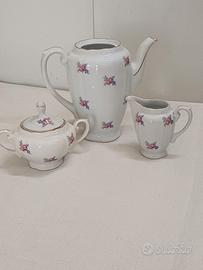 set caffe d'epoca dipinto a mano firmato con numer