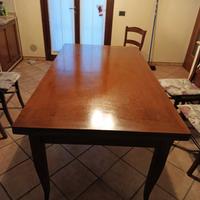 Tavolo cucina legno e sedie