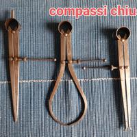 Set di 3 compassi vintage