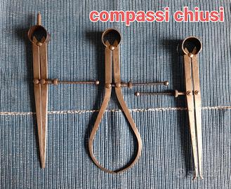 Set di 3 compassi vintage