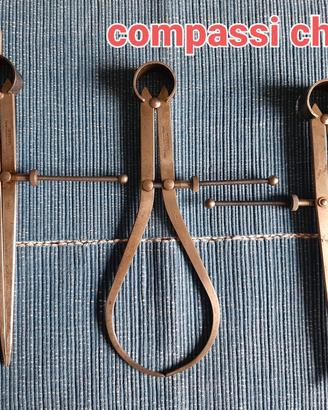 Set di 3 compassi vintage