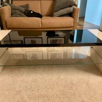 Mobile tv hi fi Norstone bianco laccato nero